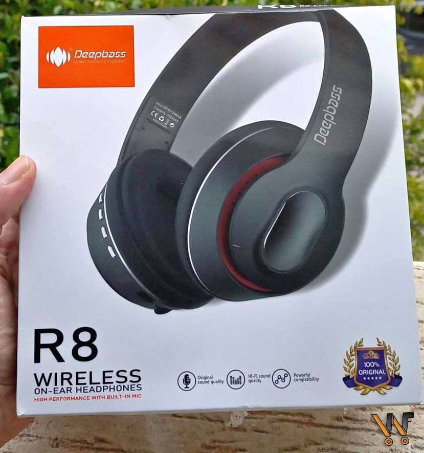 DeepBass R8 Bluetooth V5.1 Écouteurs Deep Bass R8 sans fil , Oreillettes de jeu 9D, HiFi, TF, HIFI, Mic