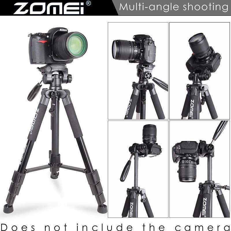 Trépied Photo ZOMEI Q310 165 Cm Aluminium - Tête 3 Axes, Support Smartphone, Sac De Transport Inclus