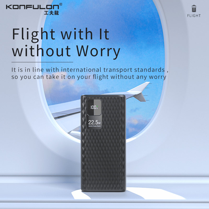 Konfulon POKO A26Q 2024 NEW Product 30000mAh large capacity powerbank Small Size portable 22.5W PD20W Max fast charge  power bank A26Q WAFFR.MA AIR