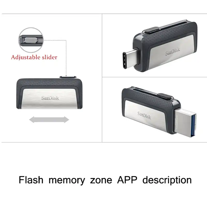 Clé USB SanDisk Ultra Dual Drive 32 Go, 64 Go, 128 Go, USB Type-C USB A 3.1 Gen 1 OTG avec taux de transfert de 150 Mo Par S Waffir.Ma Memoire STOCKAGE Sandisk Maroc