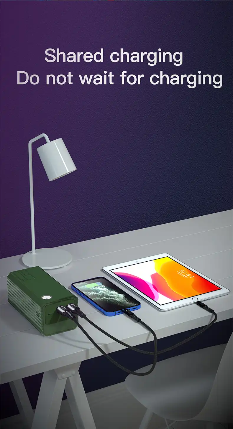 Konfulon A22 Flash Light Power, Banque d’alimentation portable à haute capacité 50000 mAh Waffir.Ma Power Bank MAROC 