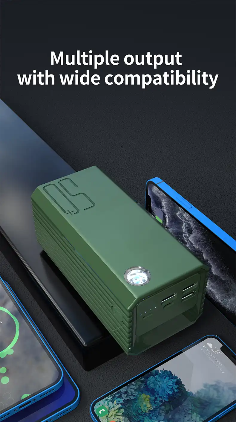 Konfulon A22 Flash Light Power, Banque d’alimentation portable à haute capacité 50000 mAh Waffir.Ma Power Bank MAROC 