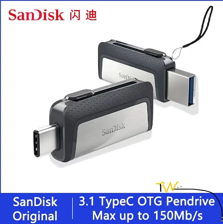 Clé USB SanDisk Ultra Dual Drive 32 Go, 64 Go, 128 Go, USB Type-C USB A 3.1 Gen 1 OTG avec taux de transfert de 150 Mo Par S Waffir.Ma Memoire STOCKAGE Sandisk Maroc