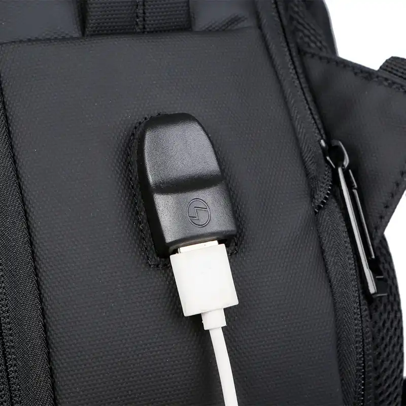 Sac à dos de grande capacité pour hommes, sacoche de voyage pour ordinateur portable, hydrofuge, Rechargeable par USB, fonction masculine, nouvelle collection, 17 WAFFIR.MA SAC MAROC DES