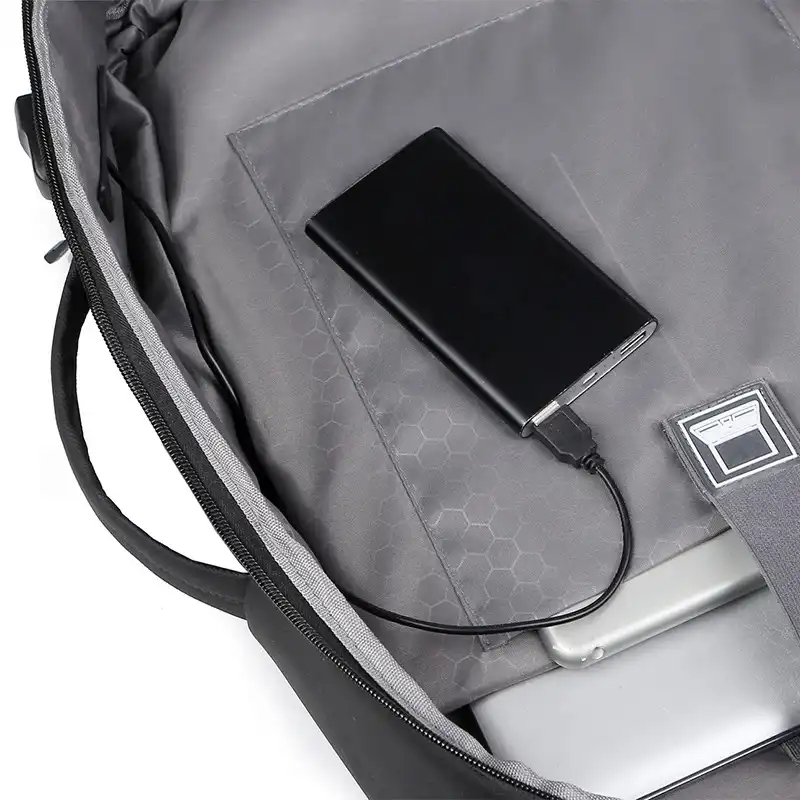 Sac à dos de grande capacité pour hommes, sacoche de voyage pour ordinateur portable, hydrofuge, Rechargeable par USB, fonction masculine, nouvelle collection, 17 WAFFIR.MA SAC MAROC DES