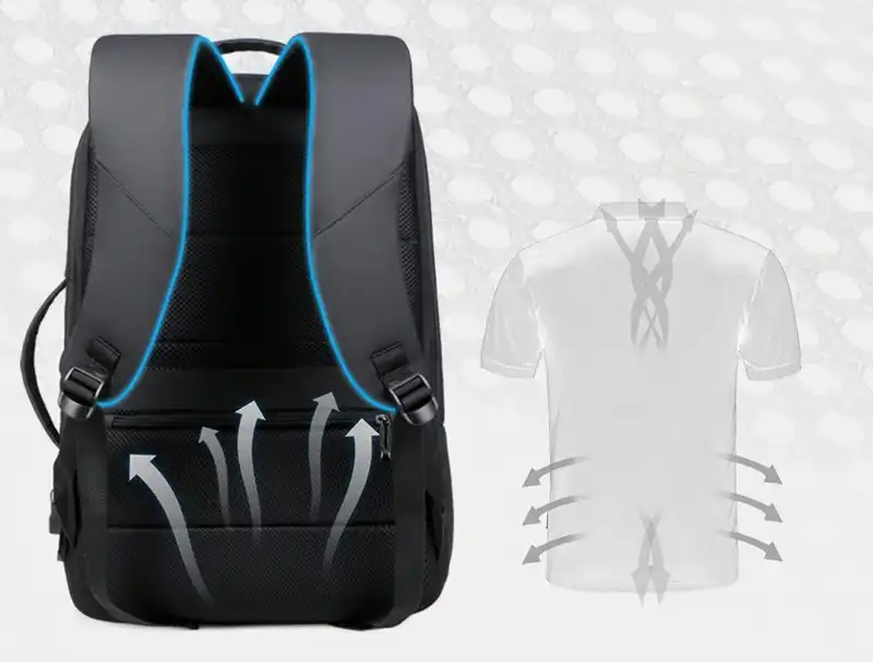 Sac à dos de grande capacité pour hommes, sacoche de voyage pour ordinateur portable, hydrofuge, Rechargeable par USB, fonction masculine, nouvelle collection, 17 WAFFIR.MA SAC MAROC DES