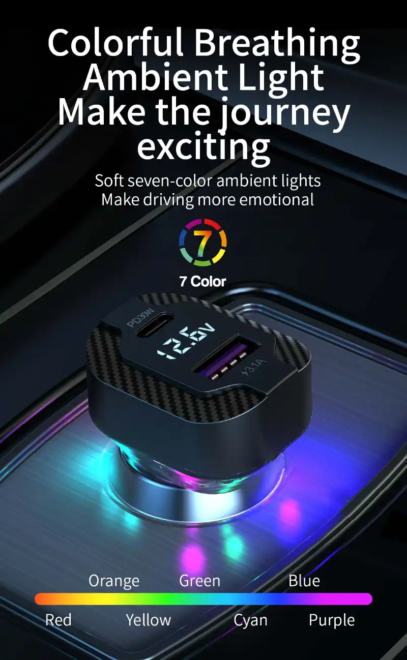 Chargeur de voiture KWT-K27 adaptateur universel PD port USB chargeur de voiture pour téléphone adaptateur de charge rapide 2 Ports chargeur de voiture adaptateur de téléphone