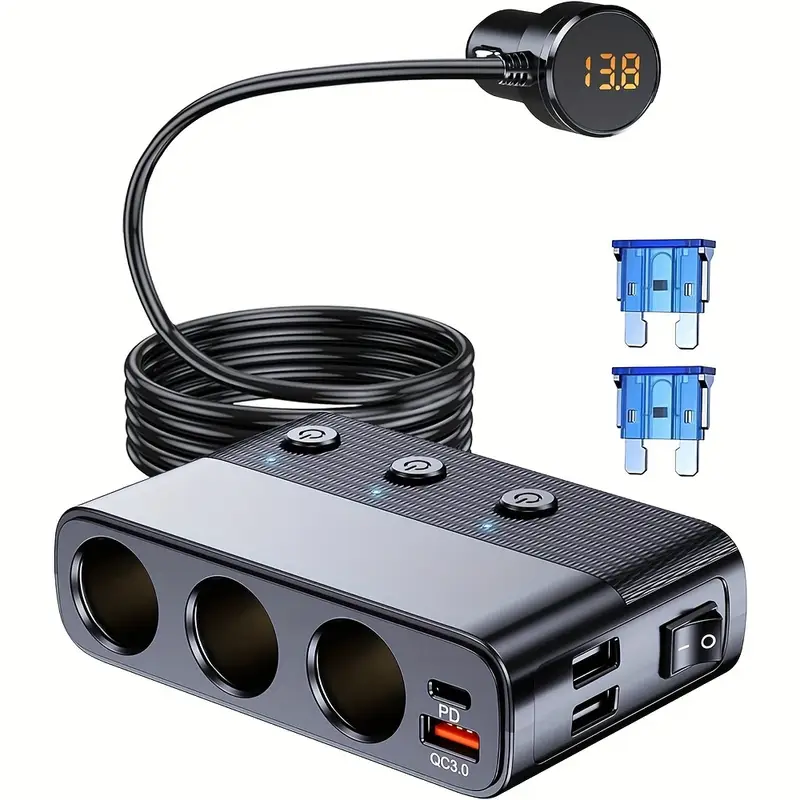 Chargeur USB Voiture Double Port 2.1A - Prise Allume-Cigare 12V/24V - 80W Puissance - Pour GPS, Enregistreur, Smartphone