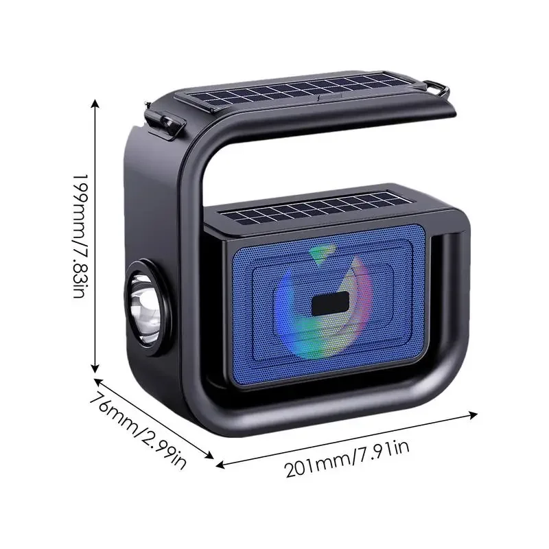DV-600 nouvelle torche de charge solaire BT haut-parleurs FM radio lampe de poche bandoulière portable haut-parleur de graves stéréo haut-parleur de basse actif WAFFIR.MA MAROC SPEAKER