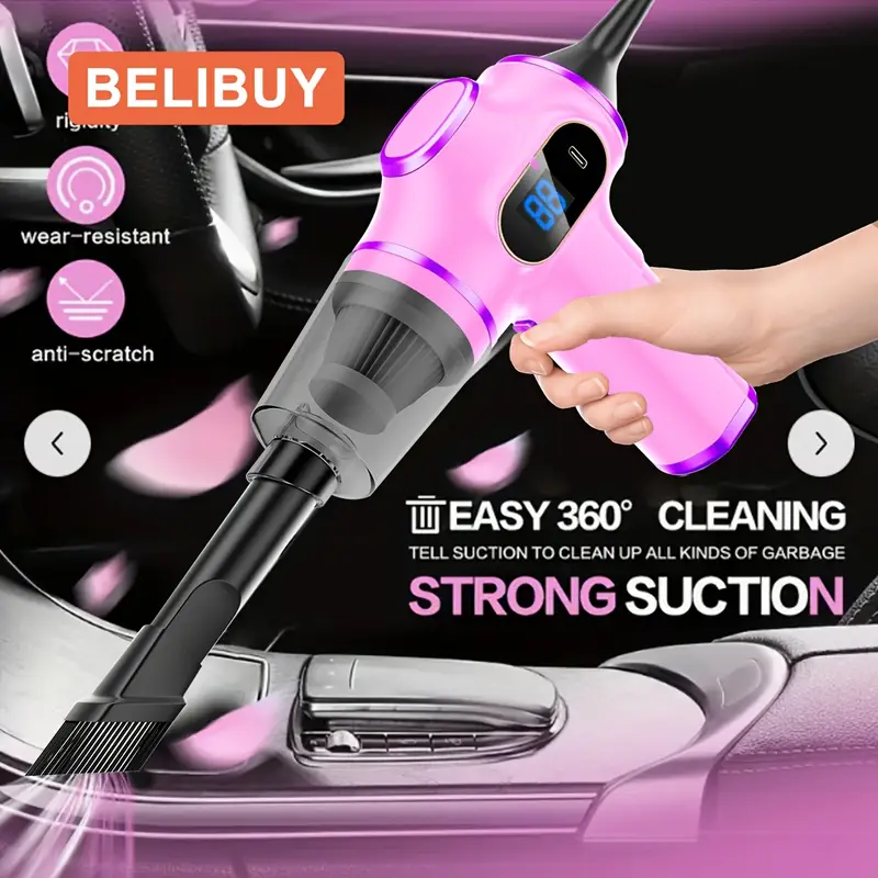 Aspirateur BeliBuy portable sans fil, mini aspirateur de voiture, nettoyeur rechargeable pour voitures, maisons, bureaux, multifonctionnel Waffir.Ma aspirateur Maroc (10) Aspirateur Balai Sans Fil à Haute Puissance d'Aspiration, Super Puissant, Haute Puissance, Haute Aspiration, Aspirateur Balai Portable, Aspirateur de Voiture Portable, Aspirateur de Voiture Rechargeable, Nettoyeur de Poussière Sans Fil pour Voiture, Aspirateur Cyclone, Aspirateur Sans Fil Waffir.Ma Aspirateur BeliBuy Maroc