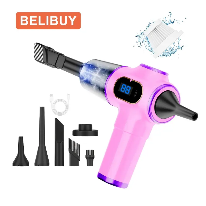 BELIBUY Mini Aspirateur De Voiture Portable Sans Fil Et