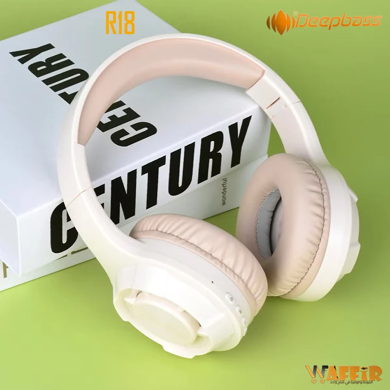 DeepBass R18 ecouteurs Casque Bluetooth V5.3 + sans fil Support TF Card-FM-Audio input Deep Bass R18 Bluetooth Headsets with mic High Quality DeepBass Maroc Des