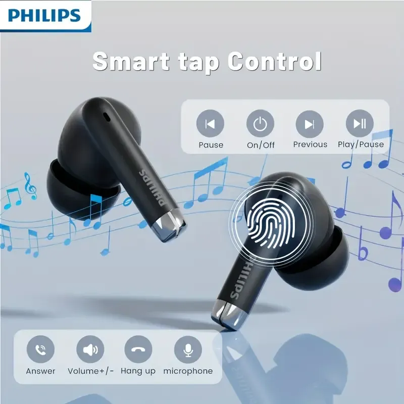 Écouteurs Sans Fil PHILIPS Eapphones avec Super Autonomie, Bordure Courbe Douce, Élégants et Tendance, Boîtier de Chargement 320mAh TAT2020 Waffir.Ma PHILIPS MAROC Des