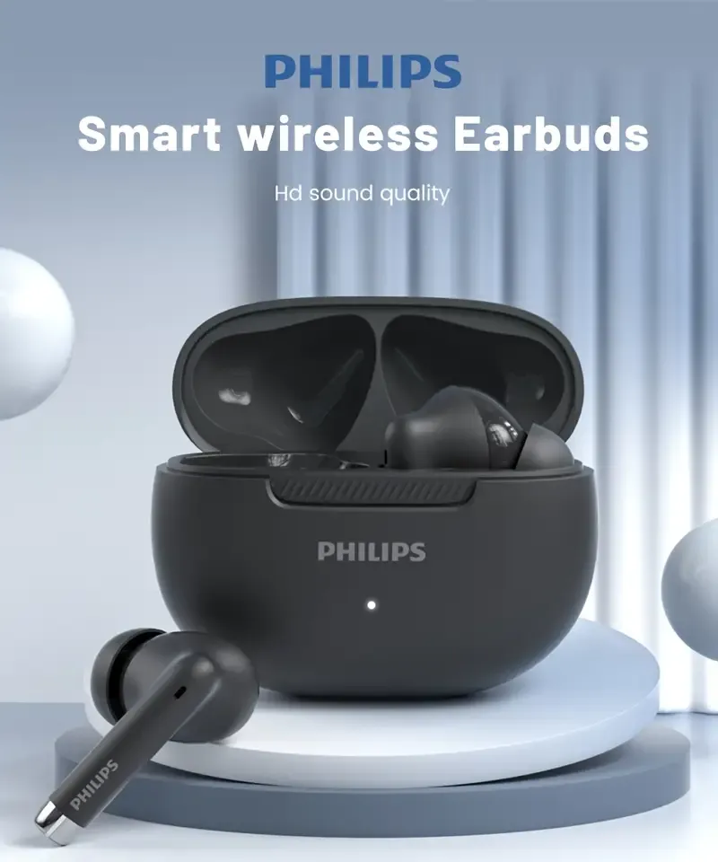 Écouteurs Sans Fil PHILIPS Eapphones avec Super Autonomie, Bordure Courbe Douce, Élégants et Tendance, Boîtier de Chargement 320mAh TAT2020 Waffir.Ma PHILIPS MAROC Des