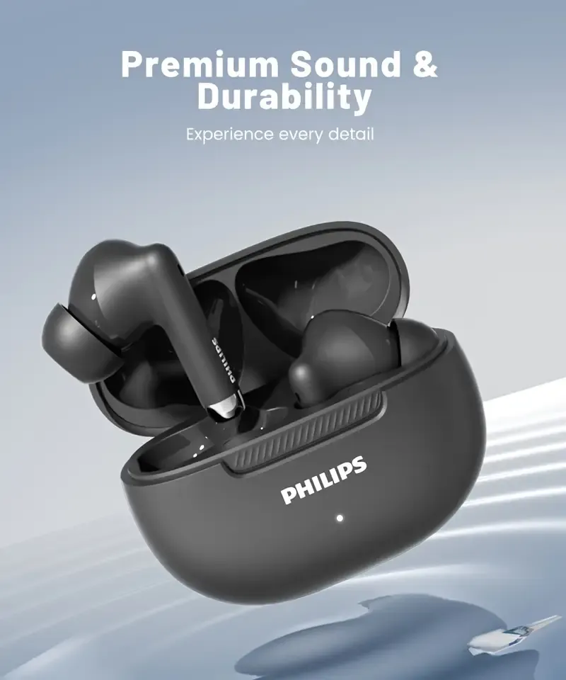 Écouteurs Sans Fil PHILIPS Eapphones avec Super Autonomie, Bordure Courbe Douce, Élégants et Tendance, Boîtier de Chargement 320mAh TAT2020 Waffir.Ma PHILIPS MAROC Des