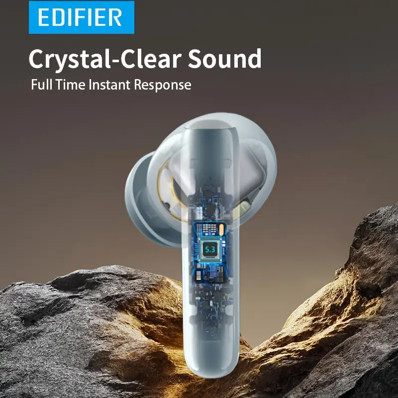 Écouteurs sans fil EDIFIER X5 Pro avec suppression active du bruit, 80 ms, batterie de 31 h, charge rapide, Type-C, pour le gaming et le sport, compatibles avec toutes les téléphones , conception fermée, casque de jeu Waffir.Ma Edifier Maroc