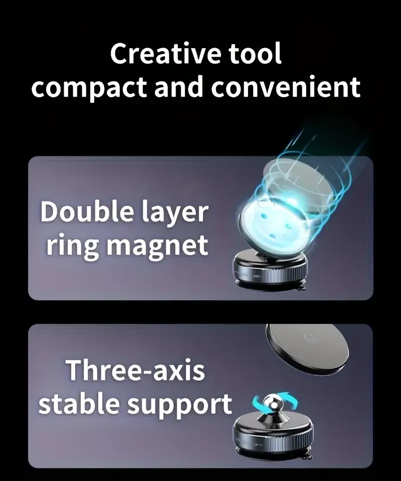 Support de Téléphone pour Voiture Universel à Rotation 360° - Alliage de Zinc Haute Résistance, Qualité Supérieure, Durable et Facile à Fixer pour Toutes les Voitures Waffir.Ma Support Maroc