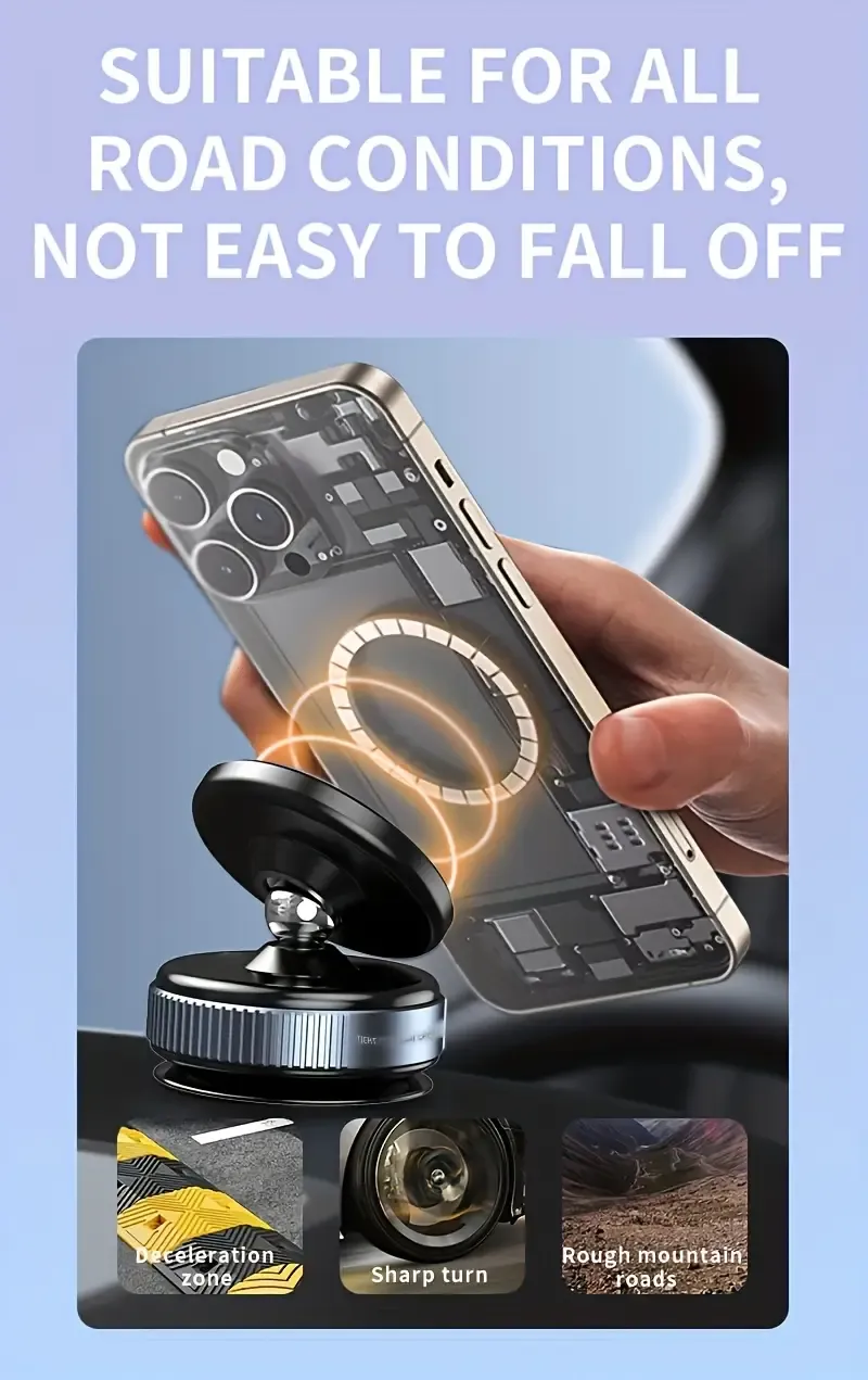 Support de Téléphone pour Voiture Universel à Rotation 360° - Alliage de Zinc Haute Résistance, Qualité Supérieure, Durable et Facile à Fixer pour Toutes les Voitures Waffir.Ma Support Maroc