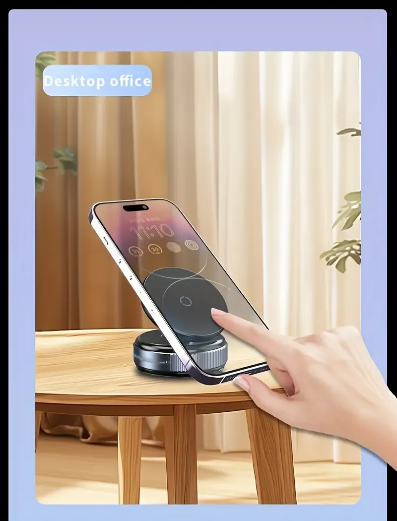 Support de Téléphone pour Voiture Universel à Rotation 360° - Alliage de Zinc Haute Résistance, Qualité Supérieure, Durable et Facile à Fixer pour Toutes les Voitures Waffir.Ma Support Maroc