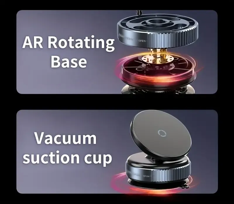 Support de Téléphone pour Voiture Universel à Rotation 360° - Alliage de Zinc Haute Résistance, Qualité Supérieure, Durable et Facile à Fixer pour Toutes les Voitures Waffir.Ma Support Maroc