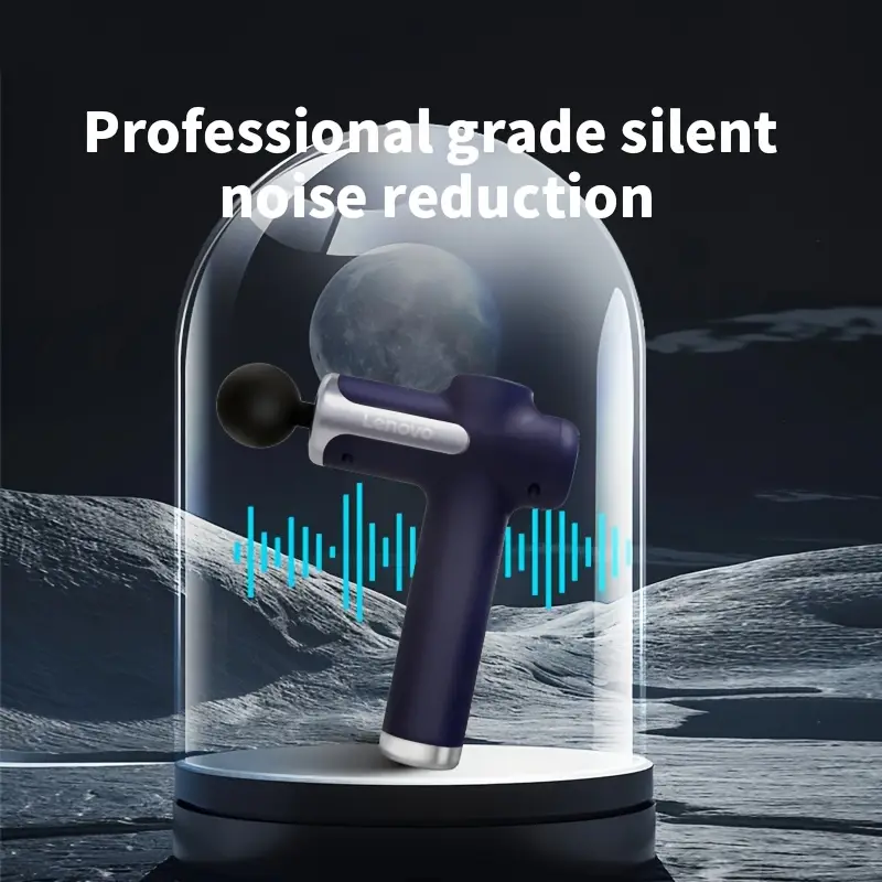 Pistolet de Massage - 8 Têtes Interchangeables, Rechargeable , Masseur Musculaire par Percussion pour Dos, Jambes et Fessiers - Cadeau Idéal Hommes & Femme, Appareil Portable Waffir