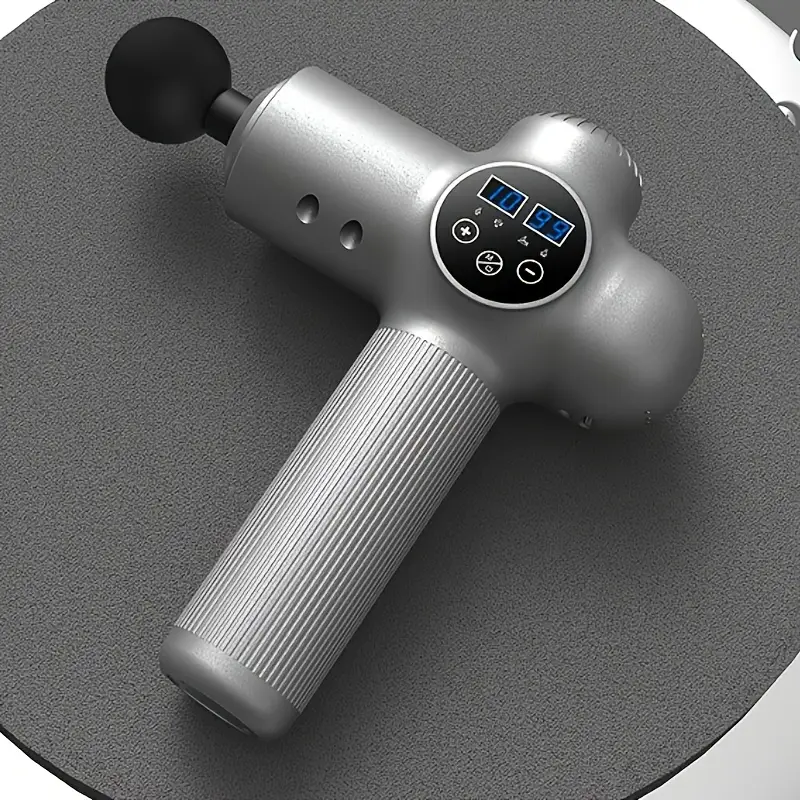 Pistolet de massage portable à 99 vitesses, pistolet de massage musculaire rechargeable pour athlètes, masseur portable silencieux à main, avec 8 têtes de massage pour massage horizontal des muscles et du corps Waffir.Ma Des