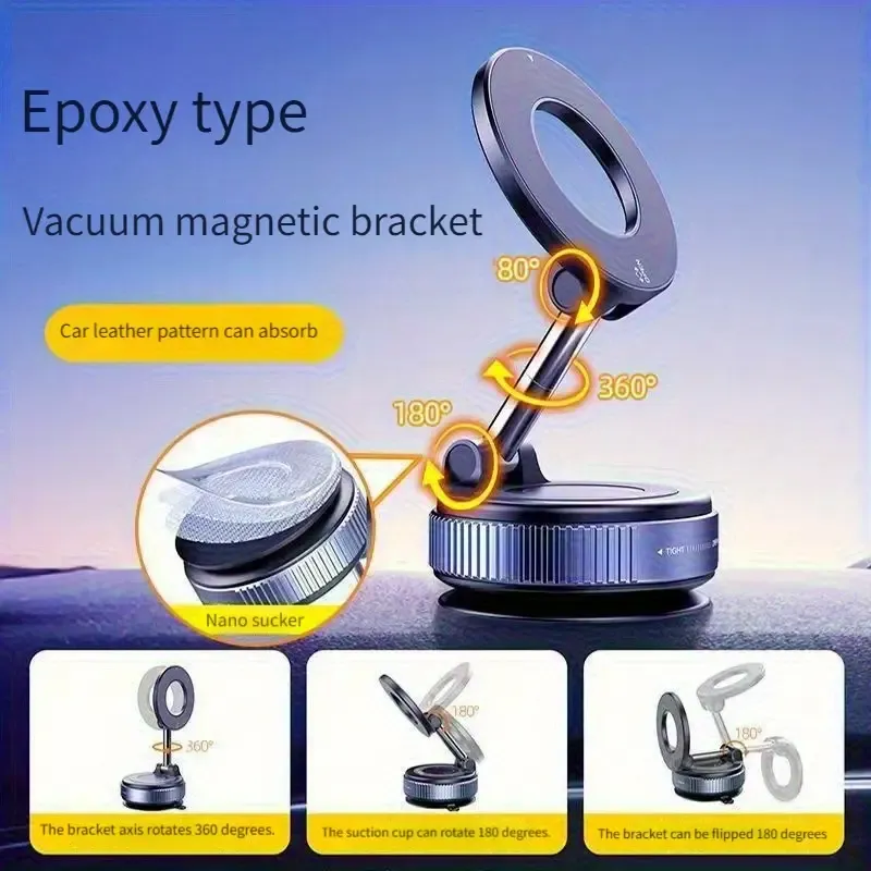 Support Magnétique pour Téléphone Voiture 2026 Amélioré, Ventouse, Monture 360° Renforcée Compatible, Adapté iPhone 17 Pro Max Waffir.Ma Sup Maroc