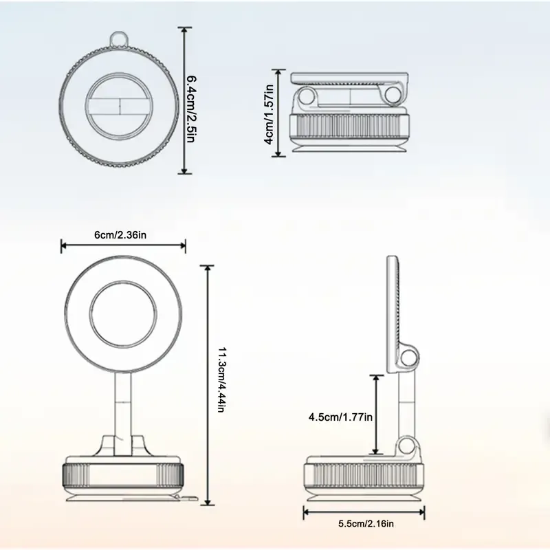 Support Magnétique pour Téléphone Voiture 2026 Amélioré – Ventouse Ultra-Résistante 43,54KG – Monture 360° Renforcée Compatible – Adapté iPhone 17 Pro Max, Voiture/Gym/Miroir – Compatible iPhone & Android