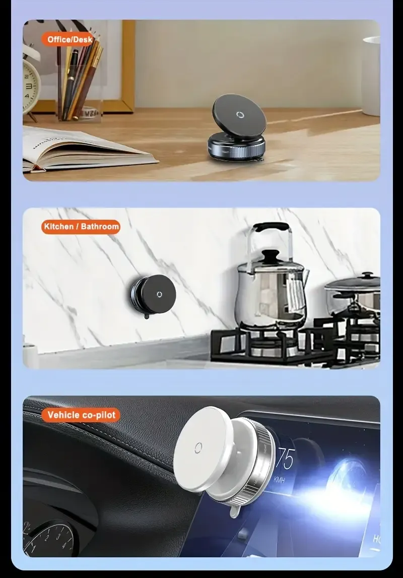 Support de Téléphone pour Voiture Universel à Rotation 360° - Alliage de Zinc Haute Résistance, Qualité Supérieure, Durable et Facile à Fixer pour Toutes Waffir.Ma Support Maroc 2026 DES