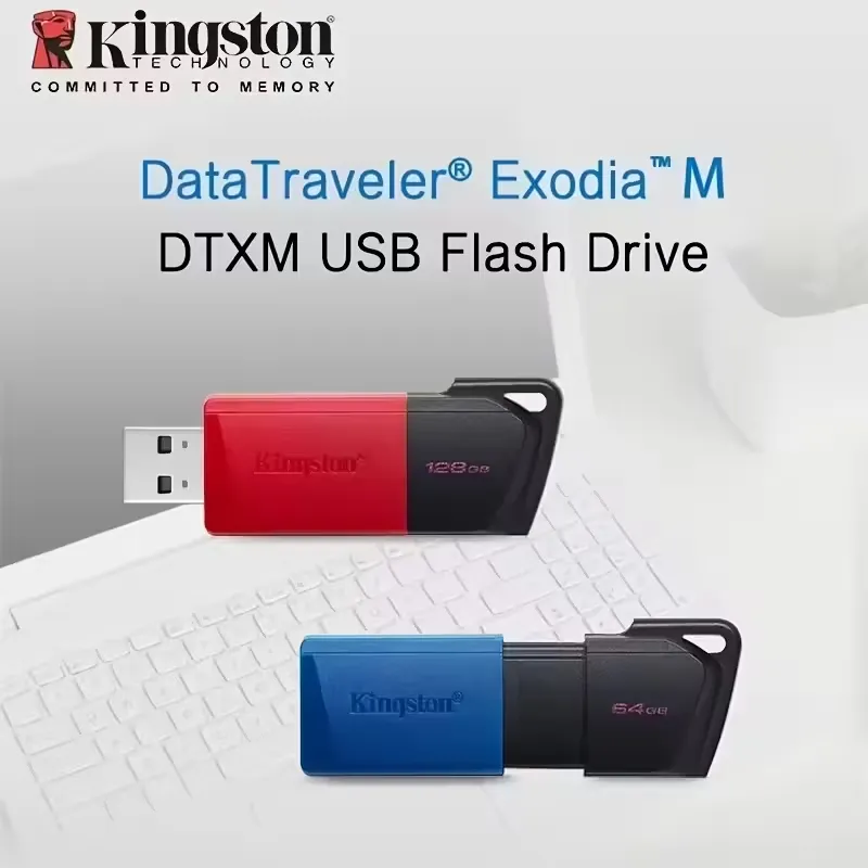 Clé USB Kingston 3.2 Gen 2 - Mémoire Flash 64 Go, 128 Mo ou 256 GB, Mini Clé 3.2 Originale pour PC Waffir.Ma KingSton Maroc