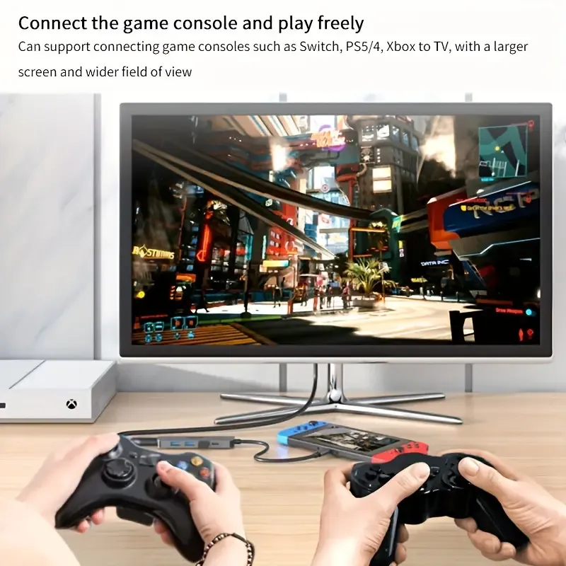 Station d'accueil d'extension Type-C 5in1 , Hub USB-C vers HDTV, répartiteur de câble 3.0, convient au convertisseur d'ordinateur MacBook Waffir.Ma Adaptateur