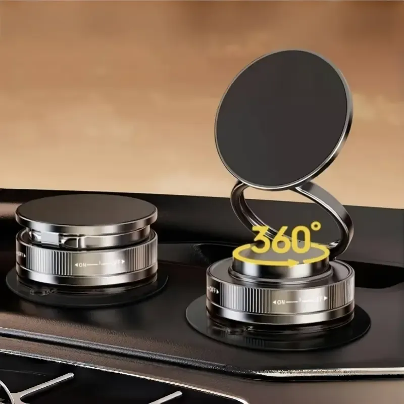 Support Téléphone Magnétique à Ventouse, Pliable et Réglable, 360°, Opération à Une Main, Idéal Voiture, Sport Waffir