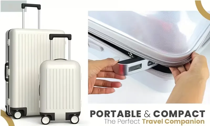 Balance numérique 50kg pour bagages, LCD, peser facilement les valises 49,9KG. Idéale pour les voyages, cuisine. Waffir.Ma Balance MAROC 2026