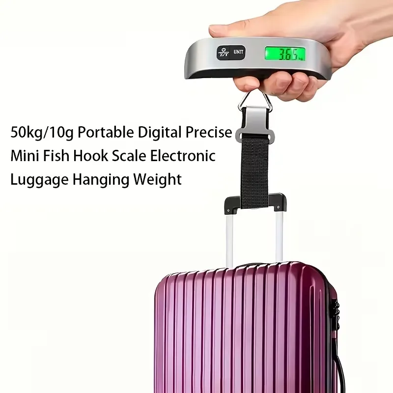 Balance numérique 50kg pour bagages, LCD, peser facilement les valises 49,9KG. Idéale pour les voyages, cuisine. Waffir.Ma Balance MAROC 2026