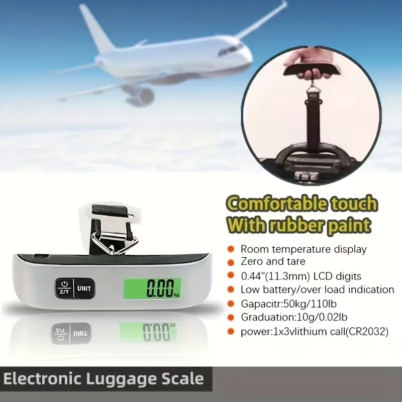 Balance numérique 50kg pour bagages, LCD, peser facilement les valises 49,9KG. Idéale pour les voyages, cuisine. Waffir.Ma Balance MAROC 2026