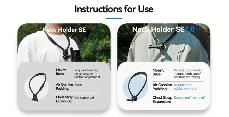 TELESIN Halter Se 2.0, avec coussin d'air, sangle de poitrine réglable, support de poitrine, support de vlog vidéo POV mains libres, adapté pour la caméra d'action Go Pro Hero 13 12 11 10 9, adapté pour DJI Action 3 4 5 Pro, adapté pour Insta360 X3 X4 Ace Pro Waffir.Ma TELESIN Maroc Des