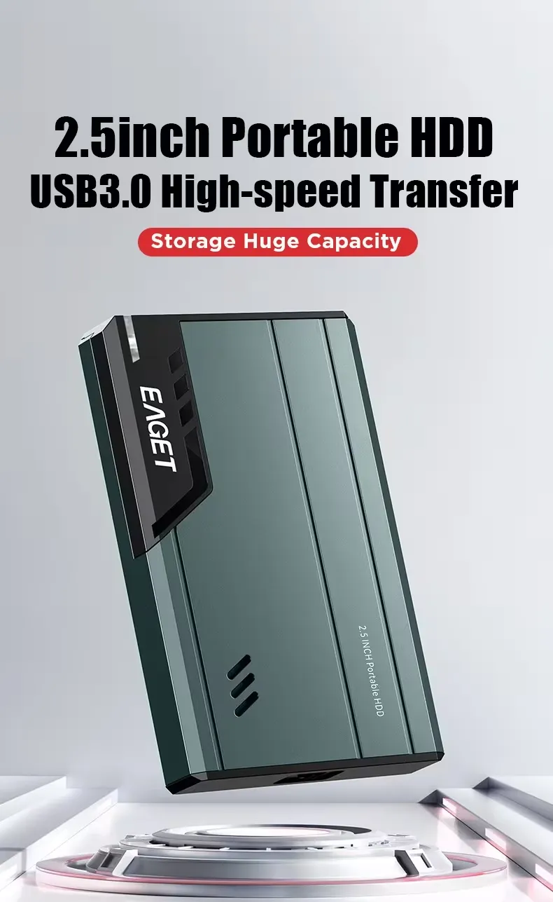 Disque Dur Externe Portable EAGET 500GB, Disque Mécanique Métallique, Stockage Externe, NTFS, USB3.0 pour PC, Mac, Ordinateur Portable, PS4, Xbox One Waffir.Ma Disque Dur Externe Maroc GREEN Des