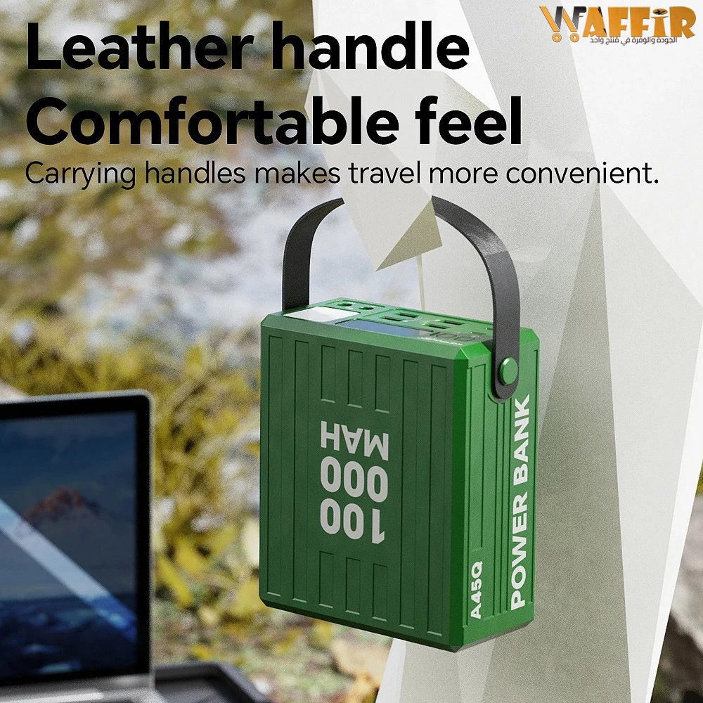 Konfulon Power Bank 100000mAh, 22.5W, LED, Konfulon A45Q 100000mAh Charge rapide, grande capacité, multi-ports, camping en plein air Waffir.Ma Konfulon PowerBank Maroc Des