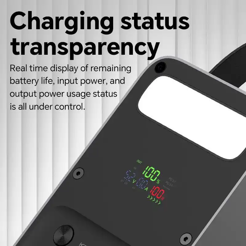 Konfulon Power Bank 60000mAh Fast Charge 65W Model A69Q, Batterie externe Konfulon 60 000 mAh, charge rapide PD 65 W LiFePO4, LCD, Compatible avec iPhone 17, Samsung, iPad, MacBook .. Waffir.Ma Konfulon Maroc