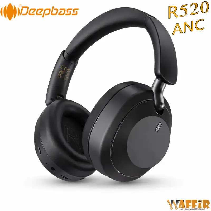 Casque Bluetooth Deepbass R520 ANC, Stéréo, Casque Sans Fil Deepbass R520 jusqu’à 80 Heures d’écoute Deepbass R510 Waffir.Ma DeepBass Maroc