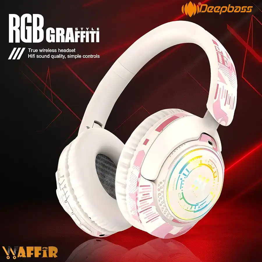 Deepbass R25 RGB Graffiti Style Wireless Headset Speakers, BT 5.3 V Deep bass R25 Casque Deepbass R25 RGB Graffiti Style Wireless Headset Speakers, BT 5.3 V Deep bass R25 Waffir.Ma DeepBass Maroc Des