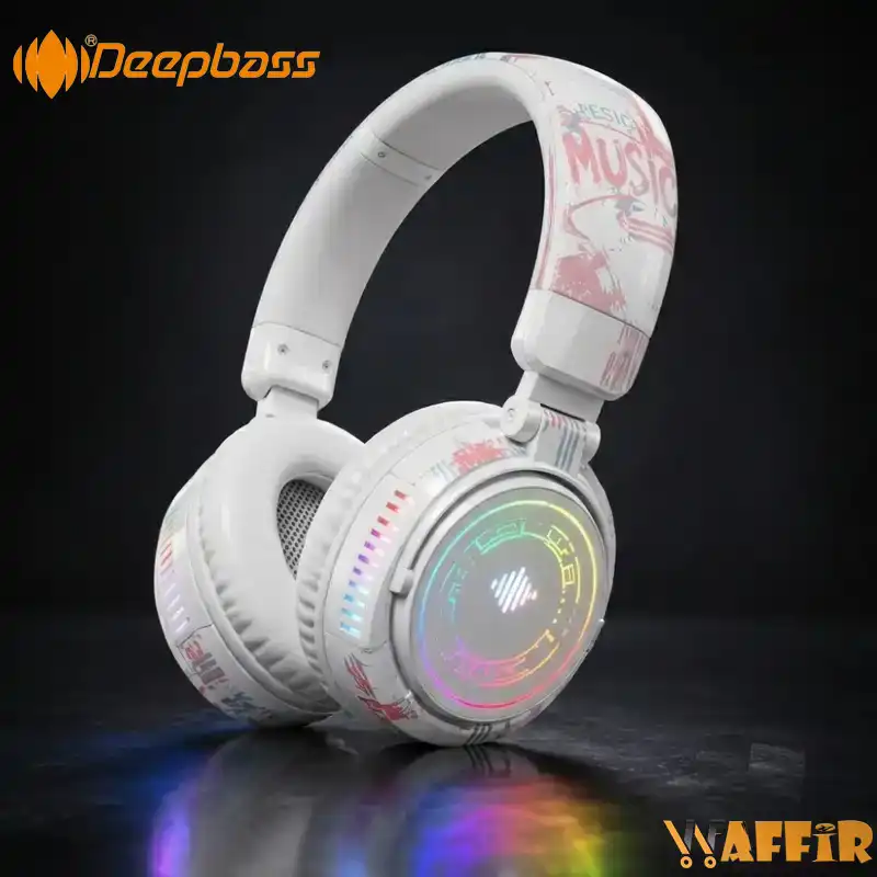Deepbass R25 RGB Graffiti Style Wireless Headset Speakers, BT 5.3 V Deep bass R25 Casque Deepbass R25 RGB Graffiti Style Wireless Headset Speakers, BT 5.3 V Deep bass R25 Waffir.Ma DeepBass Maroc