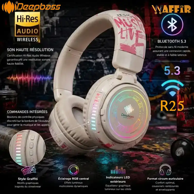 Deepbass R25 RGB Graffiti Style Wireless Headset Speakers, BT 5.3 V Deep bass R25 Casque Deepbass R25 RGB Graffiti Style Wireless Headset Speakers, BT 5.3 V Deep bass R25 Waffir.Ma Deepbass Maroc (1) Deepbass R25 RGB Graffiti Style Wireless Headset Speakers, BT 5.3 V Deep bass R25 Casque Deepbass R25 RGB Graffiti Style Wireless Headset Speakers, BT 5.3 V Deep bass R25 Waffir.Ma DeepBass Maroc