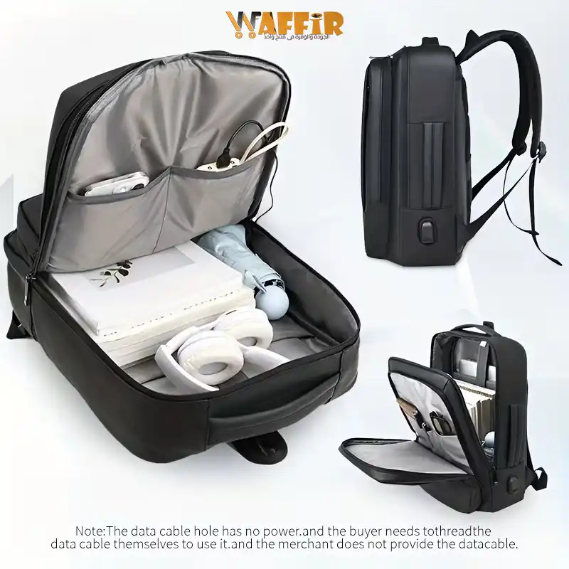 Sac à dos Expansion pour ordinateur portable, sac à dos de voyage d'affaires, sac à dos universitaire unisexe, adapté aux ordinateurs portables et notebooks de 15,6 pouces Sac à dos business Expansion +6 CM Maroc