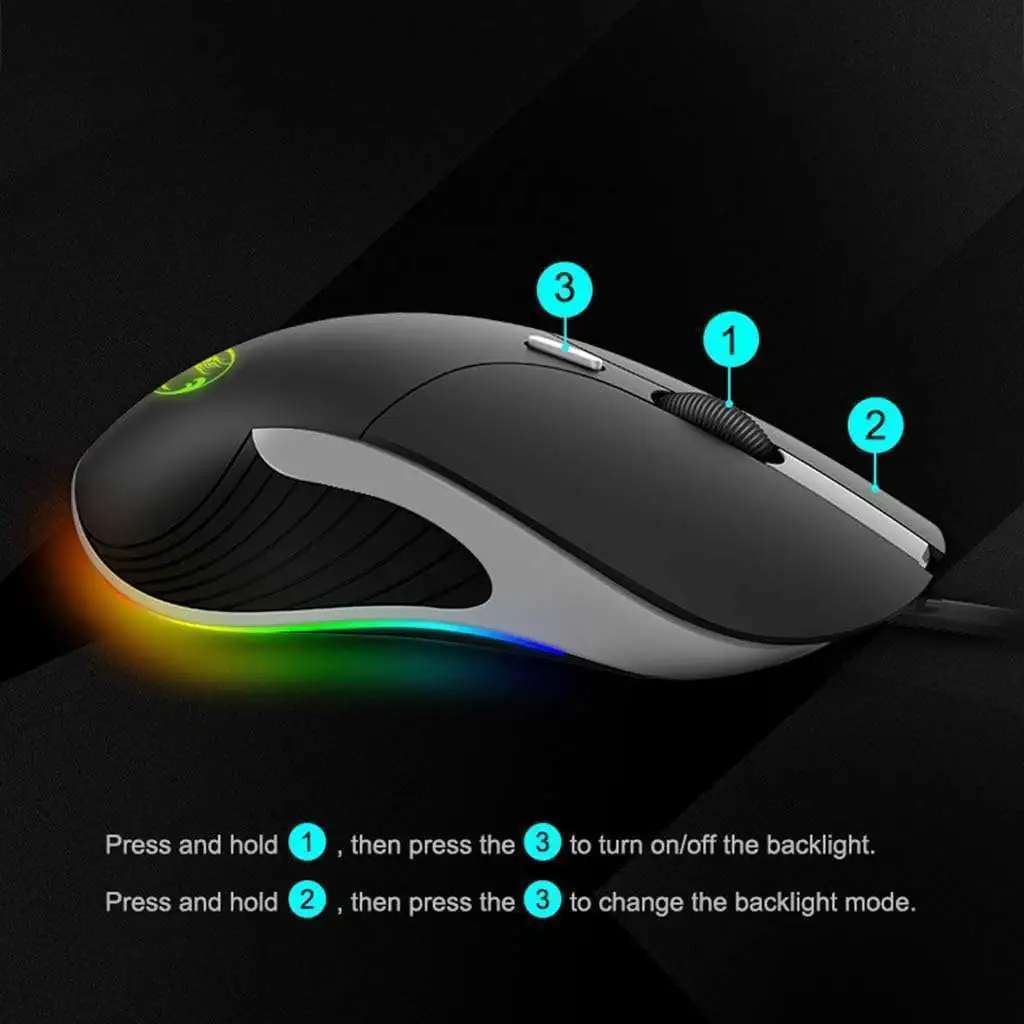 IMice-X6 souris de jeu ergonomique filaire, 6400 DPI, rétro-éclairage LED, USB, pour ordinateur PC et portable Gamer Pro Waffir-Maroc
