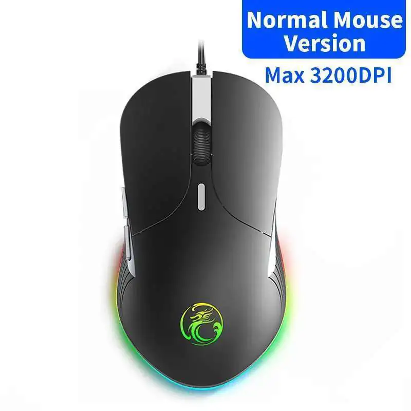 IMice X6 souris de jeu ergonomique filaire, 6400 DPI, rétro-éclairage LED, USB, pour ordinateur PC et portable iMICE X6 Gamer Pro WAFFIR-MAROC 3200 DPI