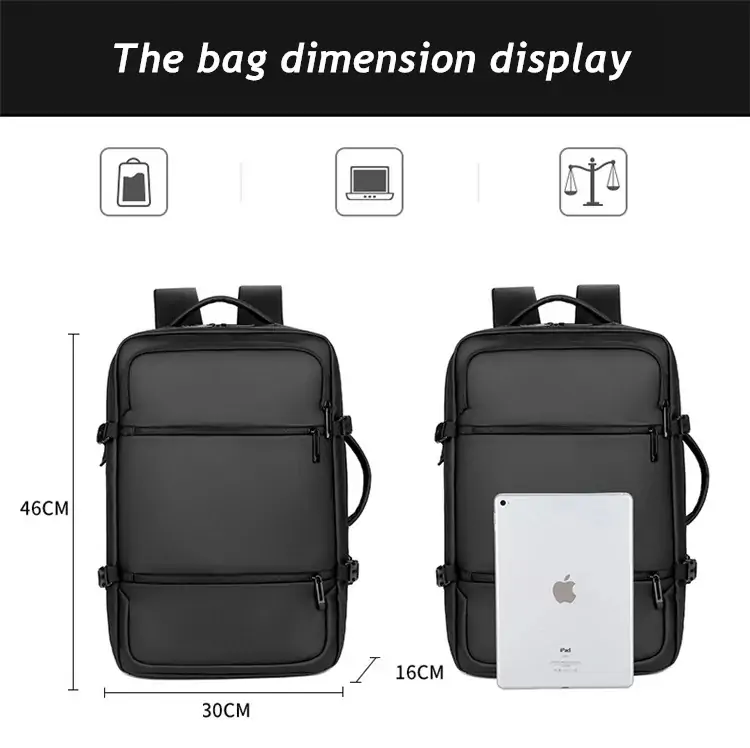 Xinveen Sac à Bandoulière Lumineux – 18x9x33 Cm, USB Intégré, 2 Poches Avant, Respirant, Pour Sport, Voyage, Randonnée
