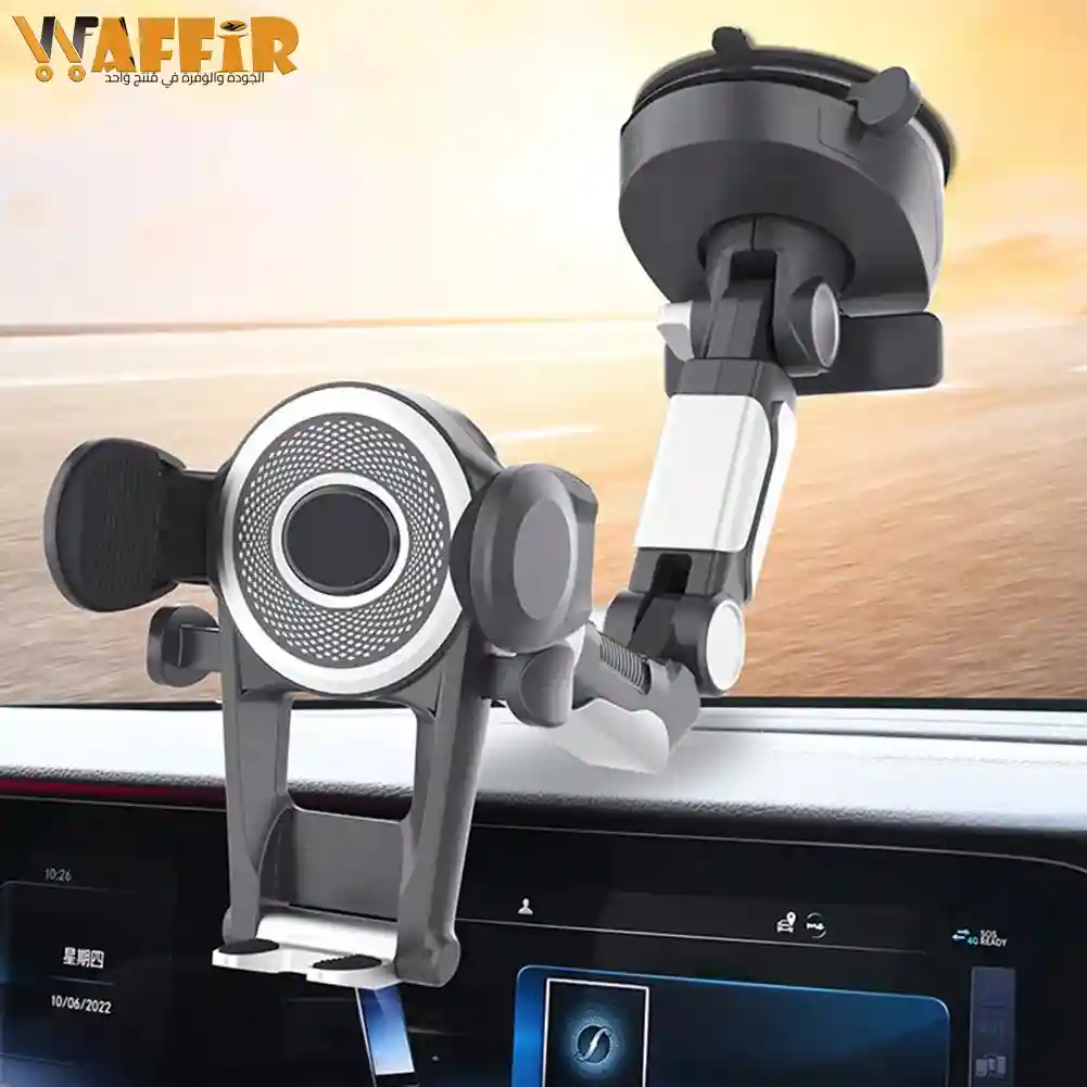 Support de téléphone de voiture et Camions amélioré et durable avec ventouse et numéro Tel, Montage à prise forte pour un placement sécurisé sur le tableau de Bord WAFFIR.MA Support Maroc