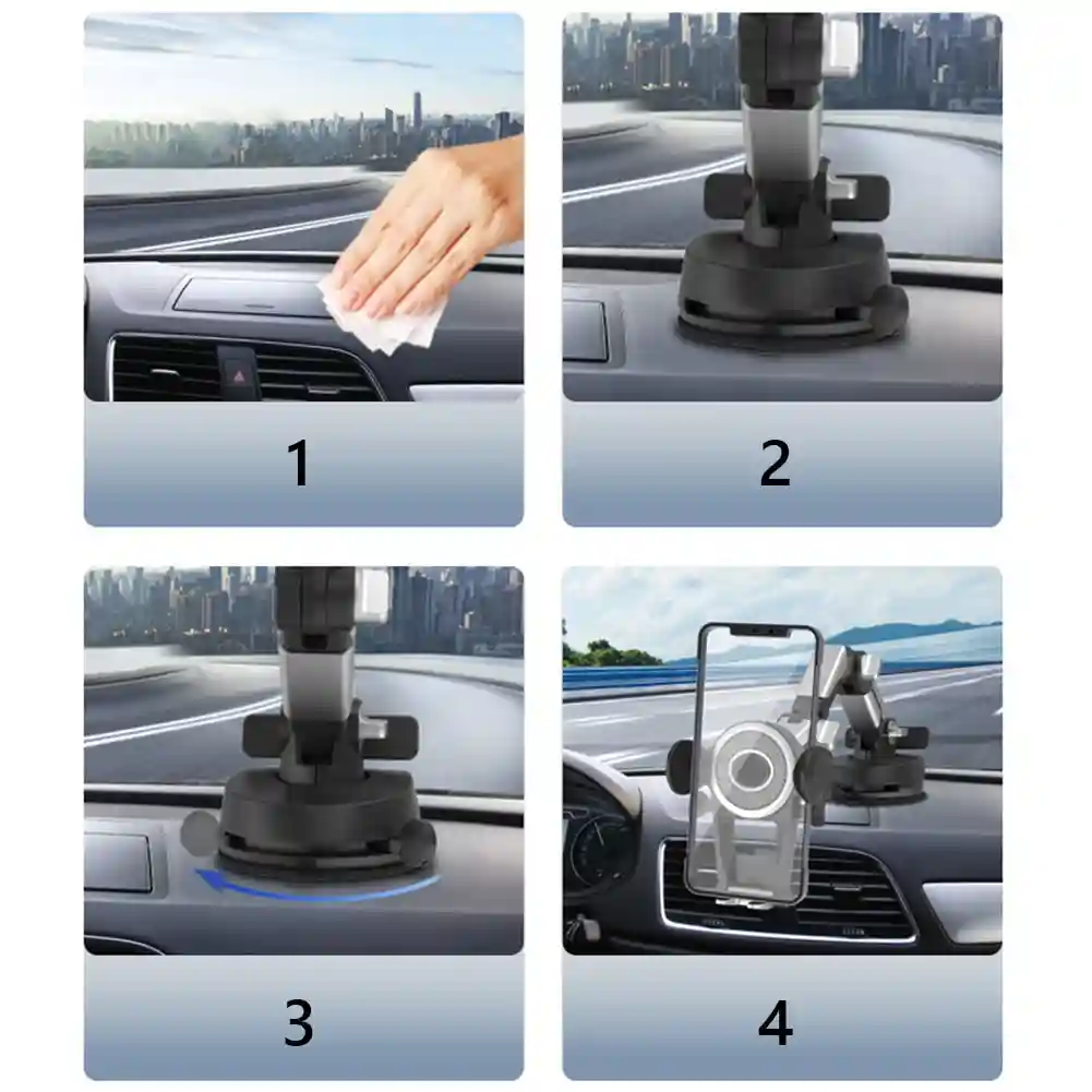 Support de téléphone de voiture et Camion avec ventouse, Montage à prise forte pour un placement sécurisé sur le tableau de Bord WAFFIR.MA Support Holder Maroc Des