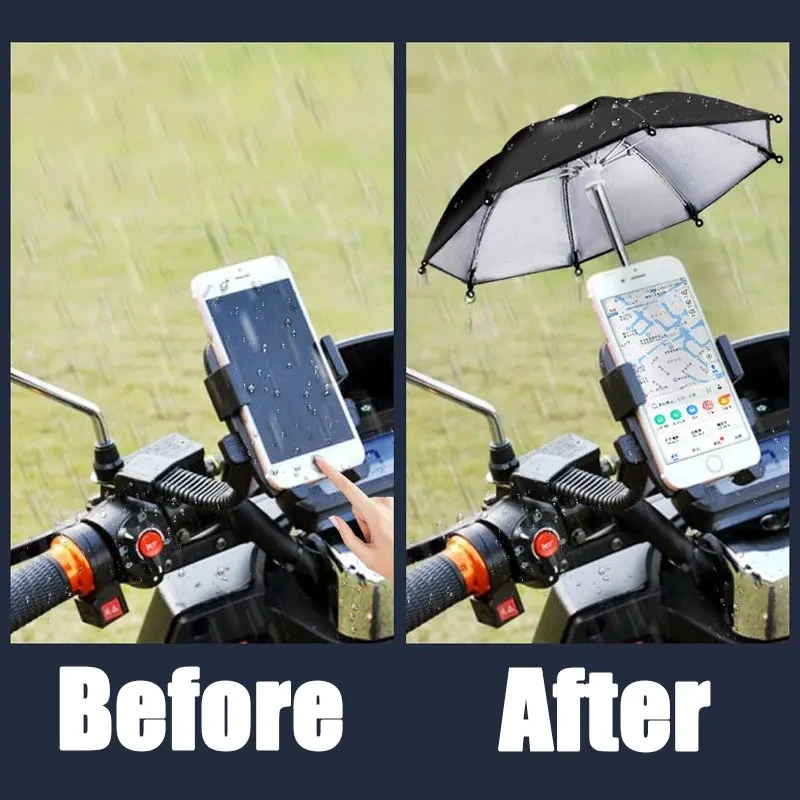  Support de téléphone portable étanche pour moto et vélo, mini parapluie portable, accessoire pour smartphone, anti-maux de tête Waffir.MA SUPPORT MAROC